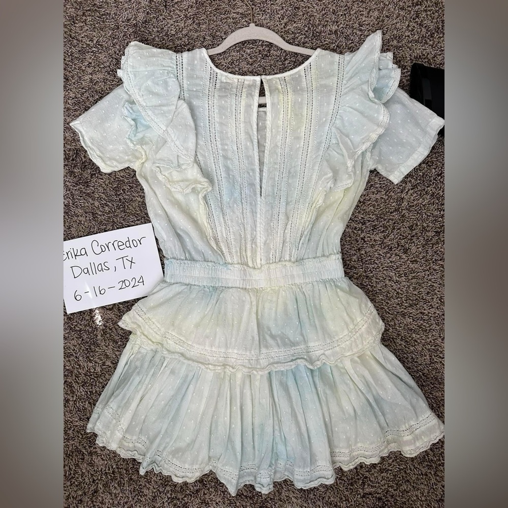 Loveshackfancy Natasha dress in lily pond dye